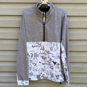 Greyson | Mens 1/4 Zip Camo Thin Pullover Golf Long Sleeve size Large